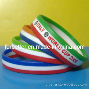 3 Layers Silicone Wristband